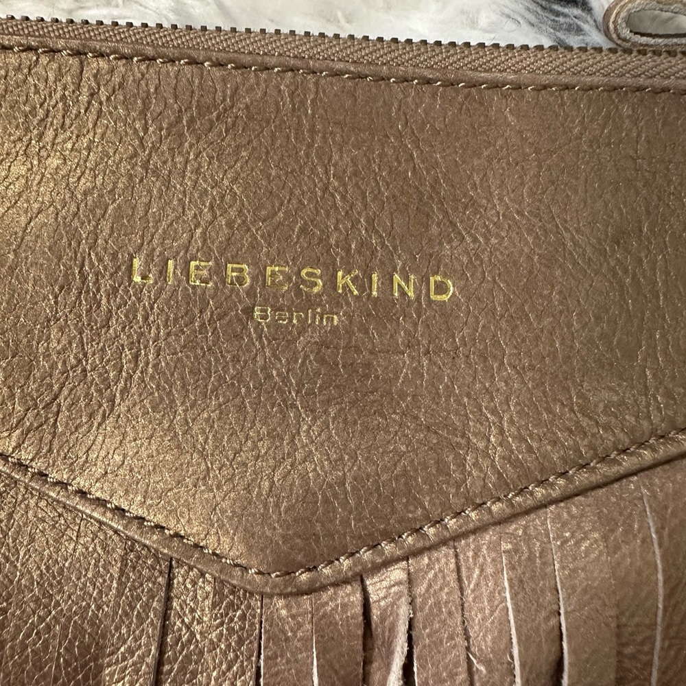 Liebeskind Bronze/ brown Crossbody Bag with Bohemian Fringe - Picture 2 of 4
